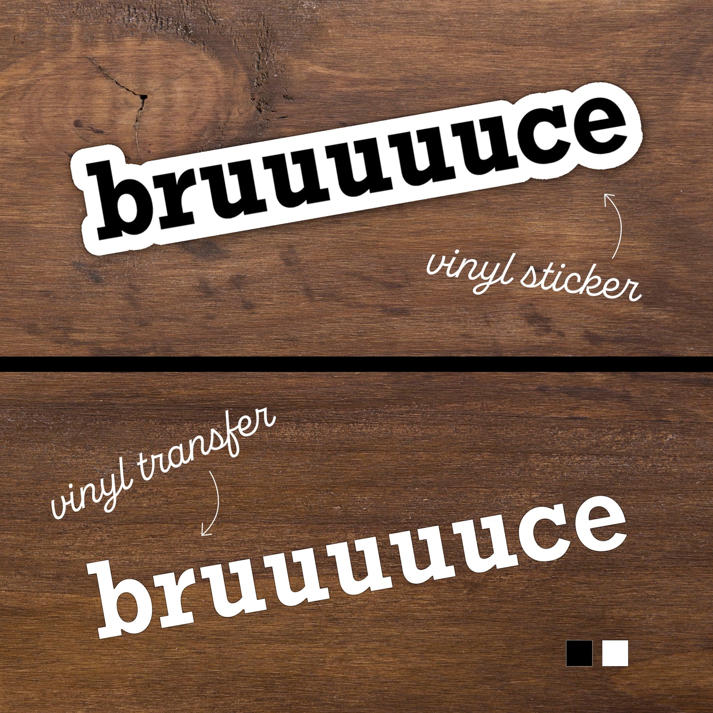 Bruuuuuuce Vinyl Sticker & Transfer