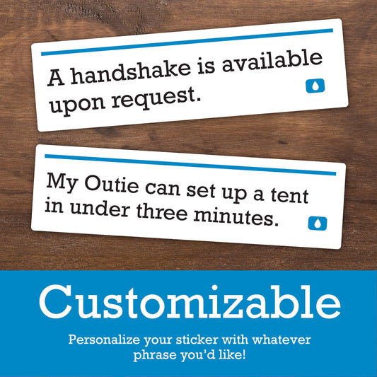 Outie Fact Sticker - Customizable | Severance Apple TV Show | High-Quality Die-Cut Vinyl Sticker & Decal